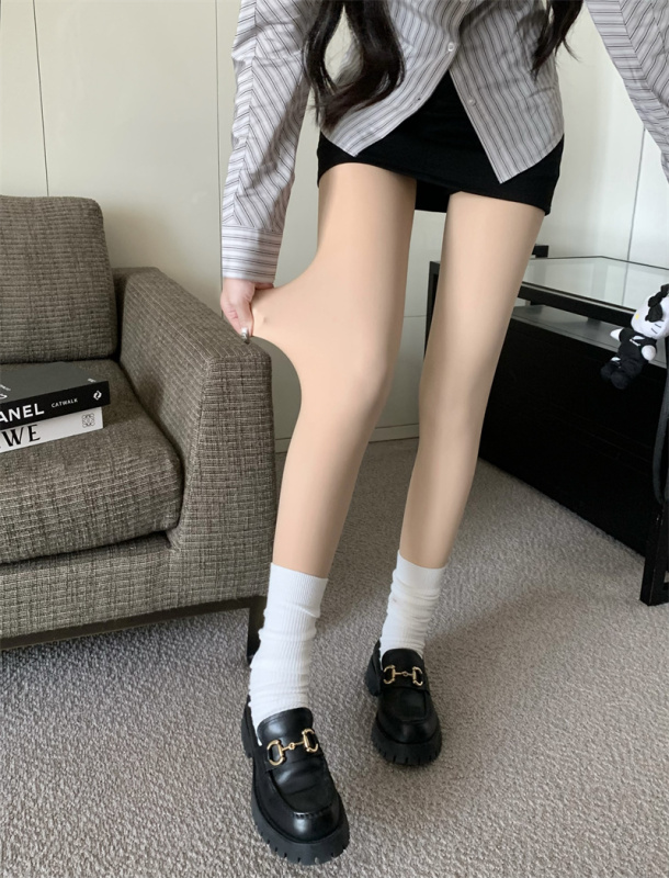 Bare-legged artifact women's tights for autumn and winter high-waisted leggings, waist-cinching, velvet and thickened pants for outer wear