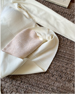 7A Cashmere Thermal Underwear Women's Thickened Velvet Autumn Clothes Comes with Breast Pads Winter Tops