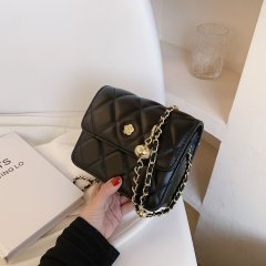 Diamond chain mini bag 2024 new small square bag Korean version versatile ins super hot simple shoulder crossbody bag