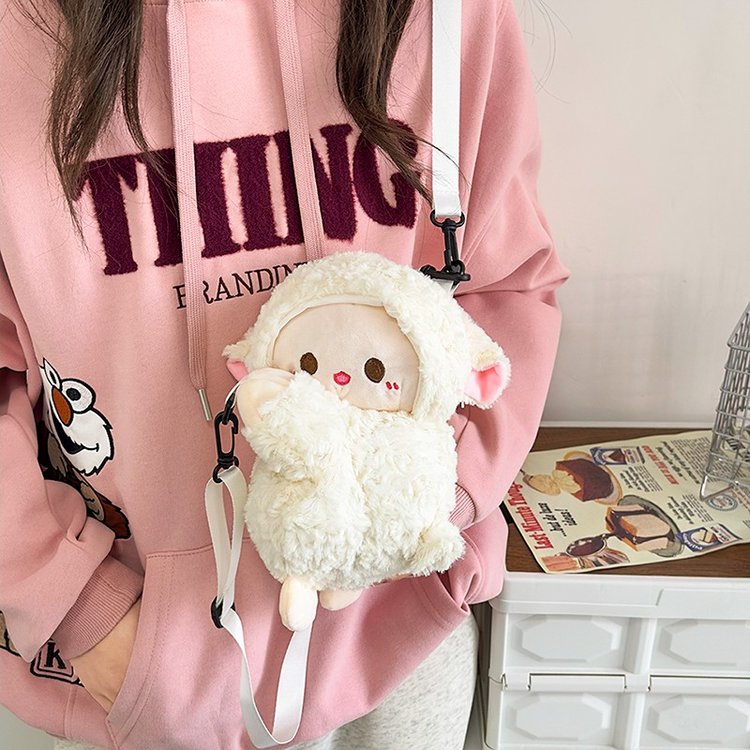 Good-looking little penguin, lamb, cute plush bag, small fresh backpack, doll cross-body backpack