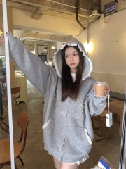 Early autumn new style sweatshirt hooded jacket for women