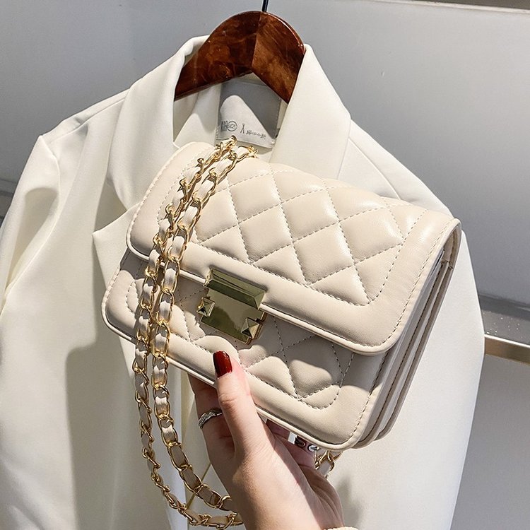Internet celebrity chain bag for women 2024 popular new trendy fashionable versatile crossbody high-end western style single shoulder small square bag