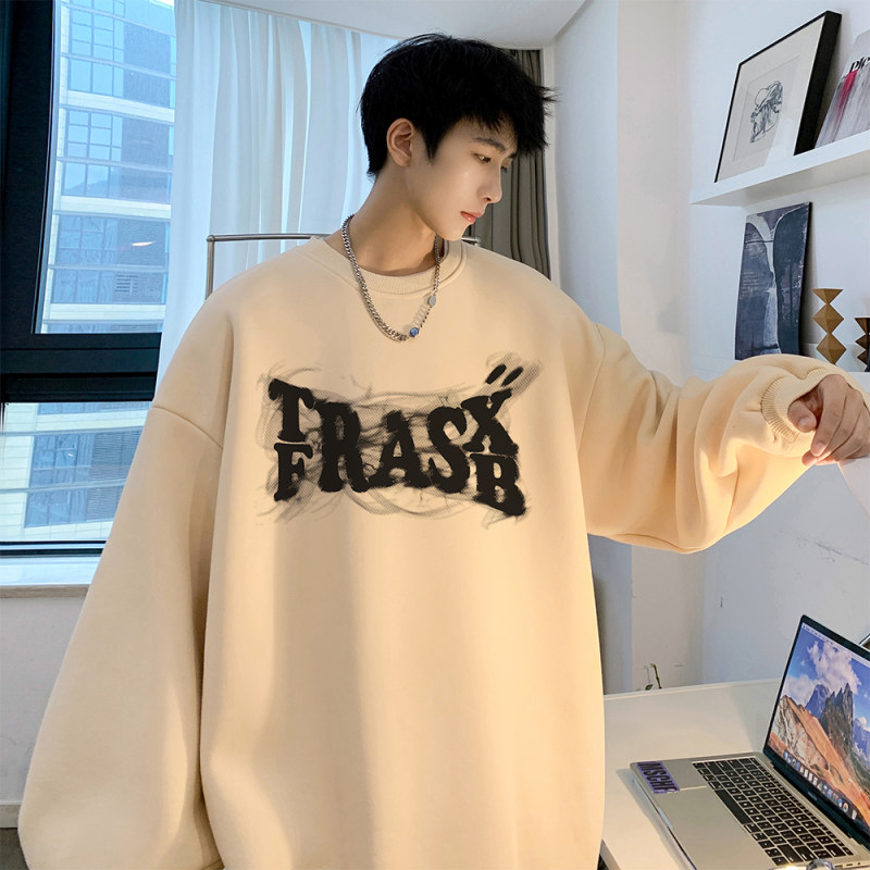Live broadcast 360g heavyweight American printed sweatshirt