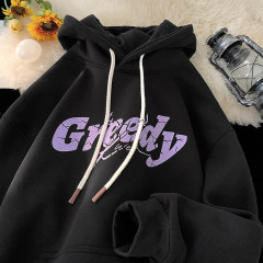 7 High Clicks Autumn and Winter Hooded Print Thickening