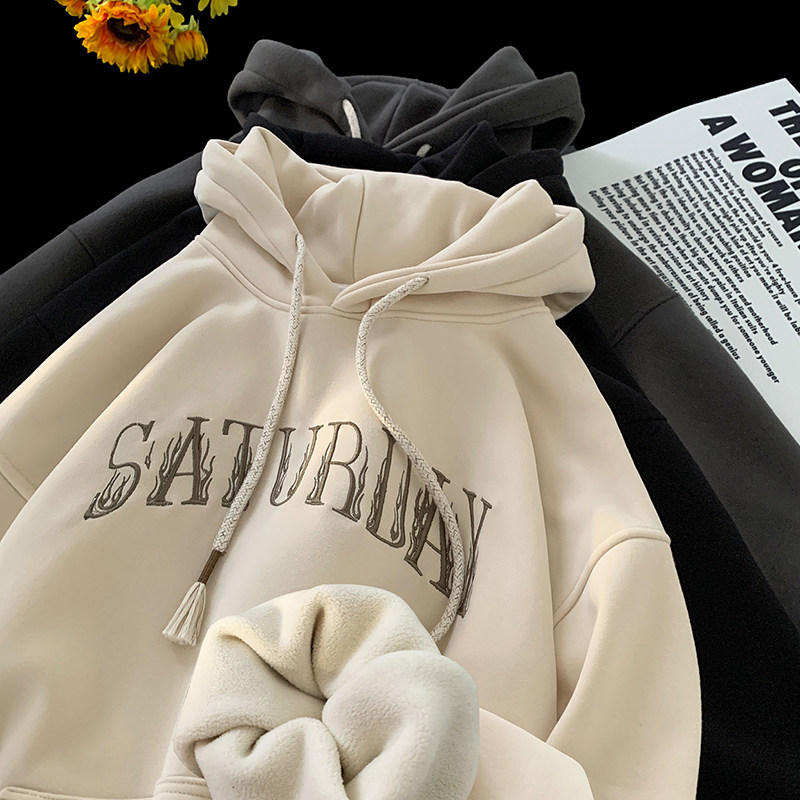 New Hong Kong style versatile embroidered casual sweatshirt jacket