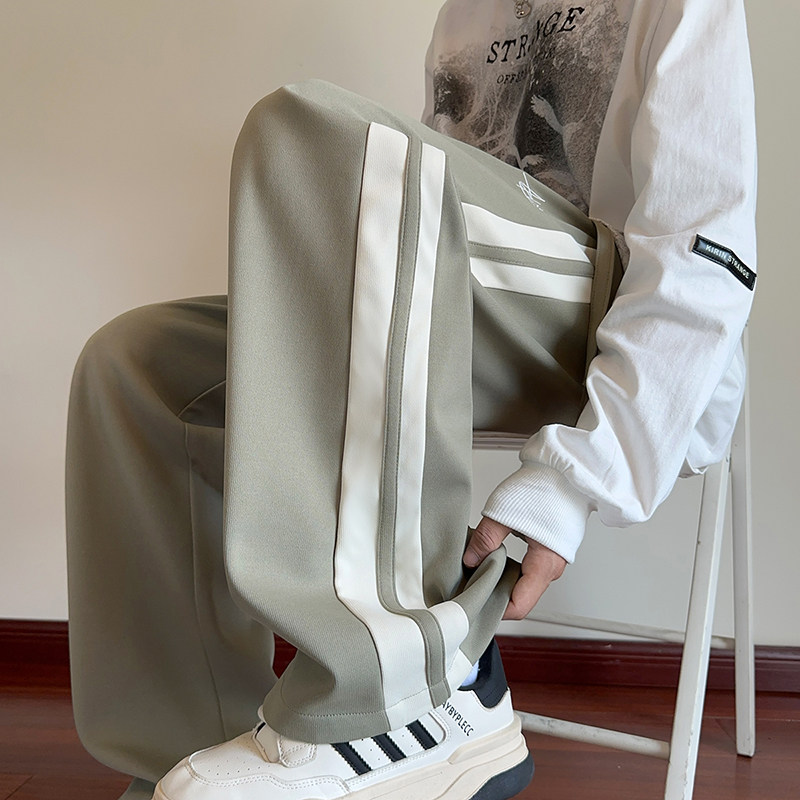 For new sweatpants autumn and winter striped sports casual pants