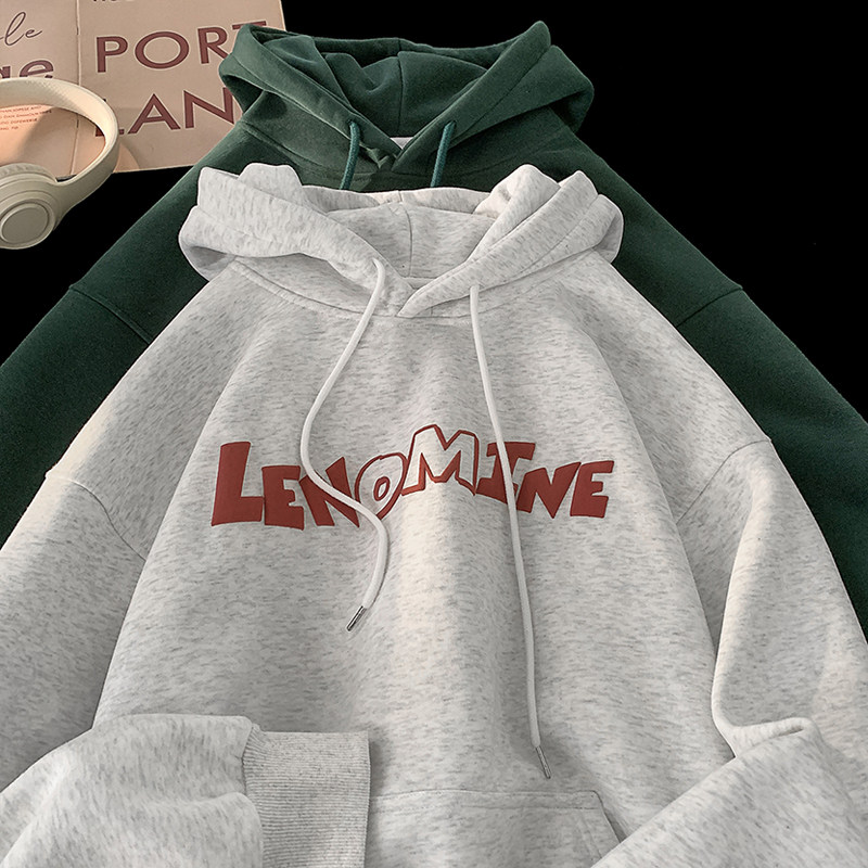 Versatile men's autumn and winter fleece sweatshirts