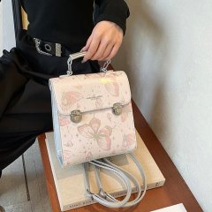 High-end western style niche women's backpack 2024 new fashion versatile backpack student travel mini school bag