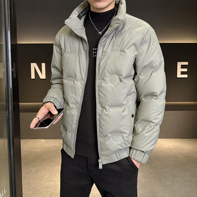 Winter new style men's hooded short down jacket, trendy, handsome and safe
