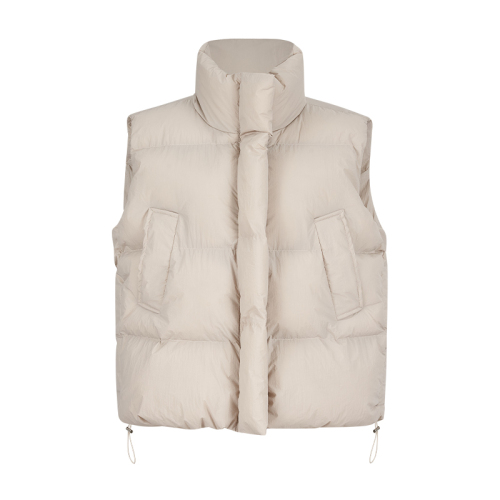 Stand collar cotton vest women's winter loose casual versatile round neck sleeveless jacket