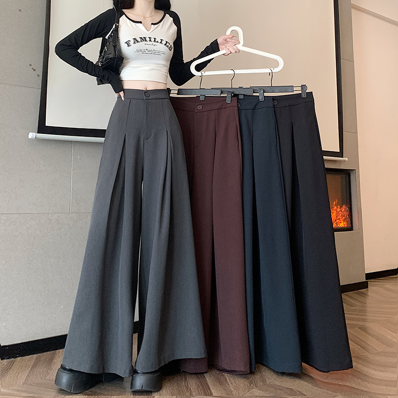 Actual shot and real price 2024 autumn and winter new style foreign style versatile suit pants and skirts slimming Korean style casual trousers