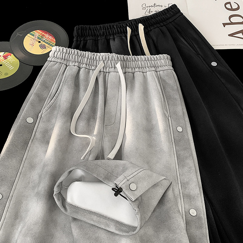 7 high clicks Autumn and winter men’s sports versatile sweatpants with casual drape