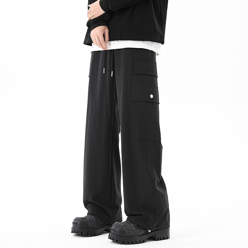 High clicks have been measured. Workwear Hong Kong style new men's loose sports trousers