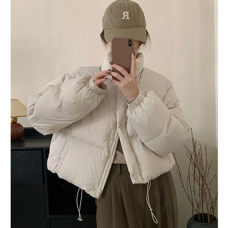 Women's cotton-padded jacket Korean style short bread coat small large size Hong Kong style loose down jacket student fat MM