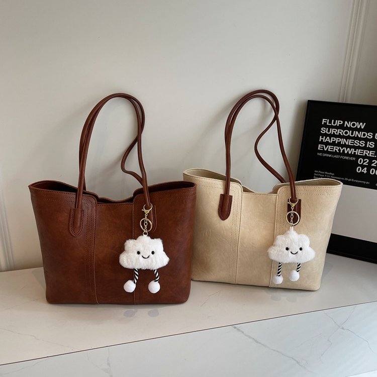 Large-capacity commuter bag for women 2024 new winter popular versatile high-end student class shoulder tote bag