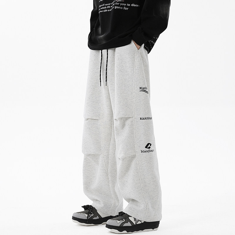 High conversion, high quality Hong Kong style versatile autumn and winter new loose sweatpants