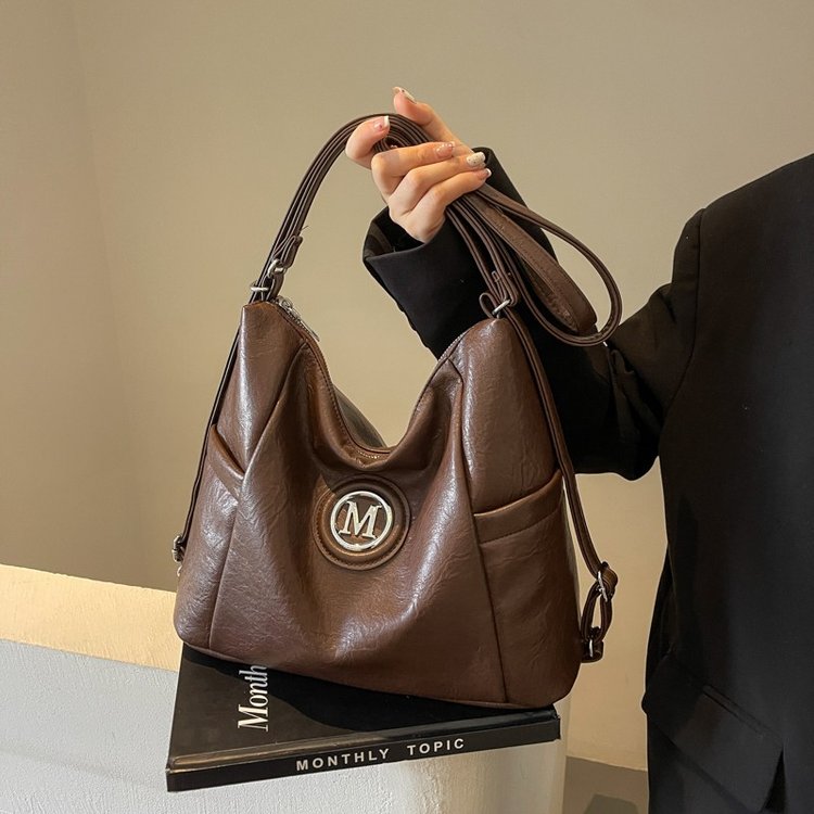 Cross-border tote bag for women 2024 new large-capacity commuter backpack multi-functional casual shoulder bag outing backpack
