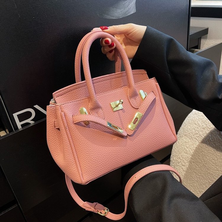 Red wedding bride bridesmaid large capacity bucket platinum tote bag women's new Korean style trendy large size