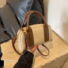 High-end western style contrasting color small bag 2024 new women's bag summer popular versatile crossbody bag handheld small square bag