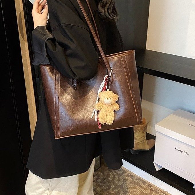High-end large-capacity bag for women 2024 new autumn and winter versatile work and commuting women's bag tote shoulder handbag