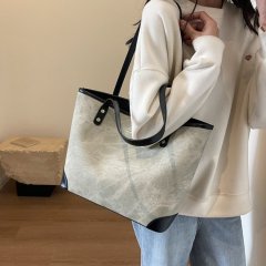Fashionable casual large-capacity tote bag for women new 2024 large bag design niche commuter bag trendy shoulder bag