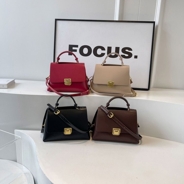 Retro casual texture women's small bag 2024 new bags trendy fashion handbag ins shoulder crossbody bag