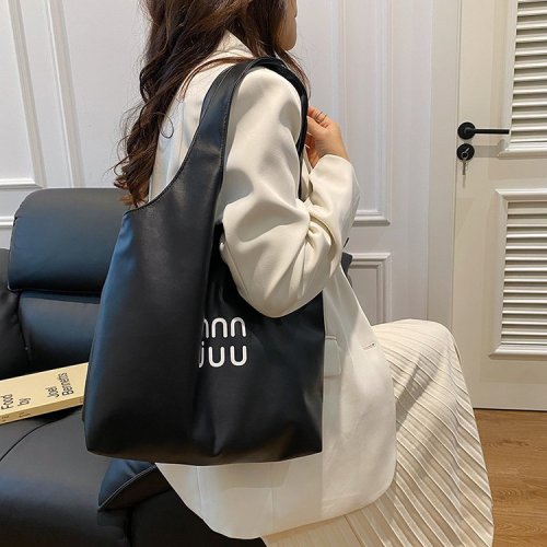 Foreign trade casual large-capacity bag women's 2024 new fashion commuter shoulder bag college student class bag tote bag
