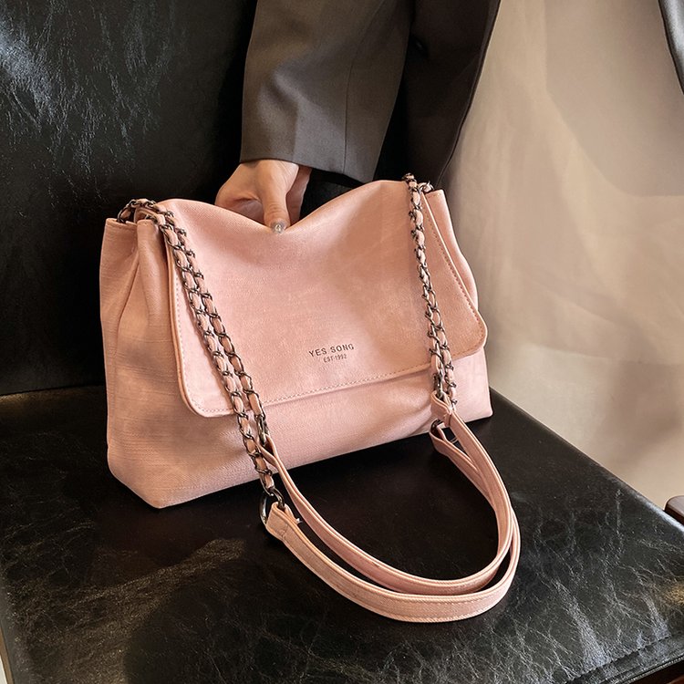 Popular retro trendy large-capacity underarm tote bag for women 2024 new autumn and winter simple chain shoulder crossbody bag