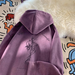 Large quantity and excellent quality can provide video buyer show autumn suede hooded sweatshirt