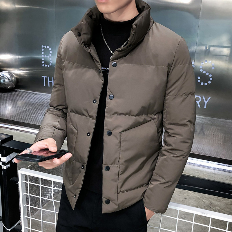 Winter Korean style stand collar cotton coat thickened youth cotton coat A