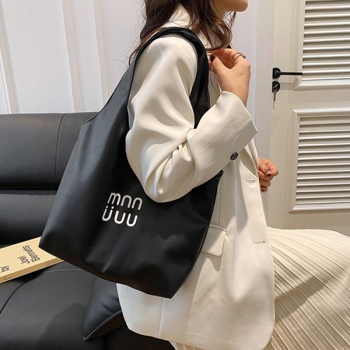 Foreign trade casual large-capacity bag women's 2024 new fashion commuter shoulder bag college student class bag tote bag