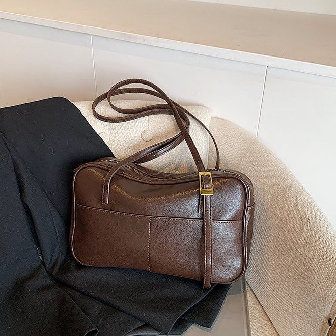 Niche high-end retro armpit bag for women 2024 new trendy casual versatile shoulder bag large capacity small square bag