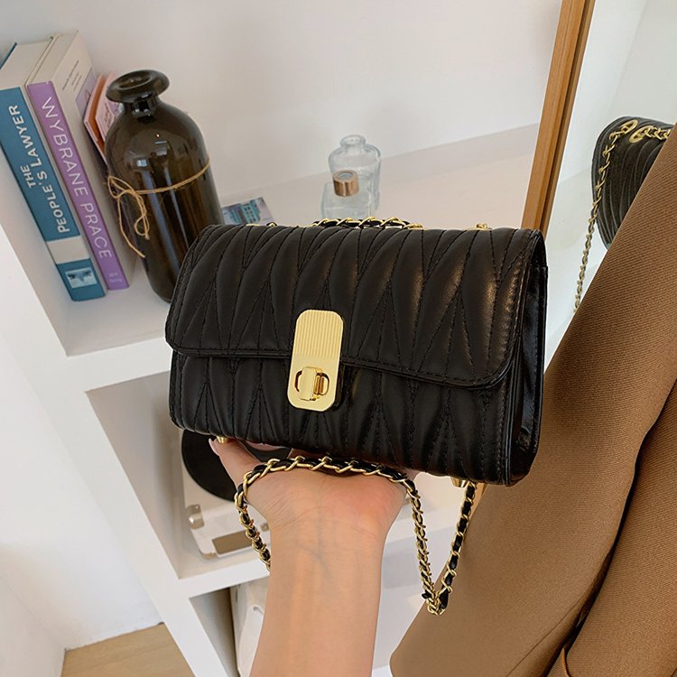 Cross-border high-end interior and exterior bile rhombus embroidery small square bag for women new fashion trendy simple shoulder bag