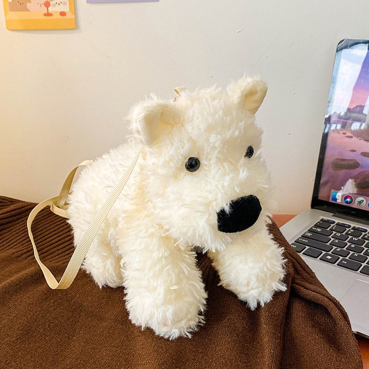 Plush velvet bag for women large capacity 2024 new autumn and winter versatile crossbody bag high-end cartoon cute doll bag