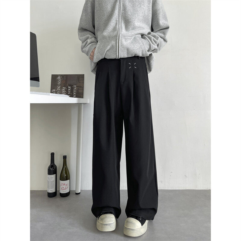 Spring and autumn high-end three-dimensional deconstructed casual trousers with slight flares