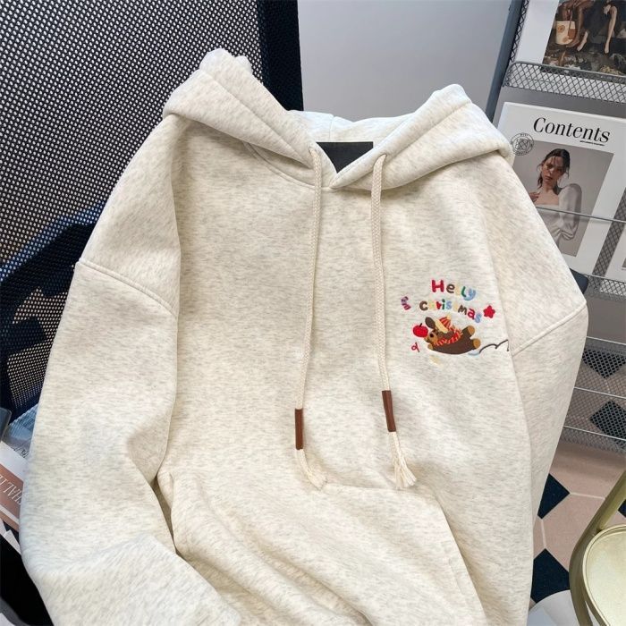 American dachshund embroidered new trendy pullover hooded jacket top