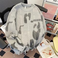 American style tie dye pullover sweater