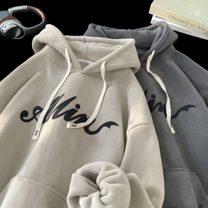 Double-sided Austrian velvet winter warm sweatshirt with velvet and thickening