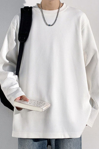 New autumn style Hong Kong scenery light and shadow wall large size snake-shaped cloth long-sleeved T-shirt