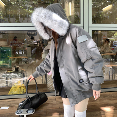 American retro style overcoming new down jackets for women, thickened design workwear, loose cotton jackets for couples