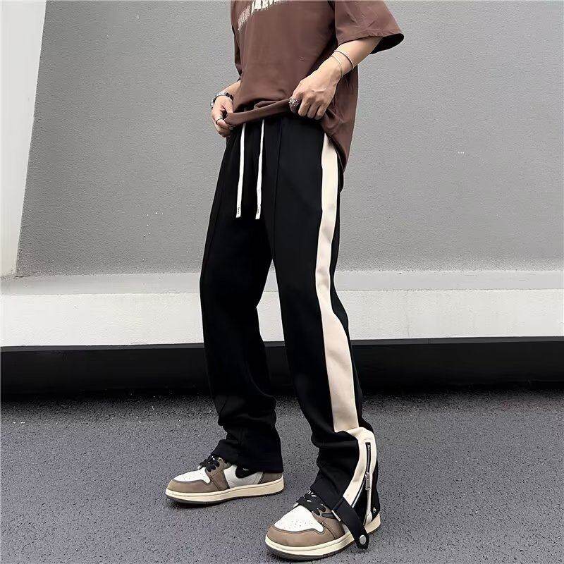 Casual trousers for men, summer thin straight-leg bootcut pants, American vibe fashion brand sweatpants