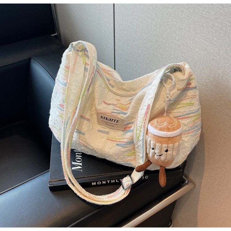 2024 Autumn New Manufacturer Canvas Bag Large Capacity Design Versatile Crossbody Bag Women Candy Color High-End Daily Style