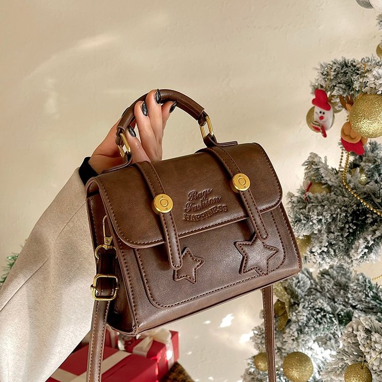 Retro Korean crossbody bag new 2024 bag style fashion handbag foreign style single shoulder crossbody bag for women