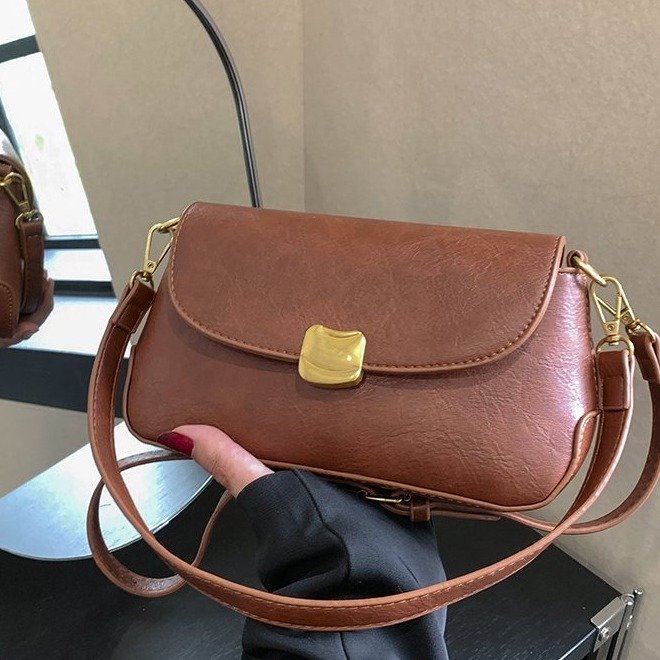 High-end texture retro niche bag women's new style women's bag popular simple shoulder armpit bag crossbody bag trendy