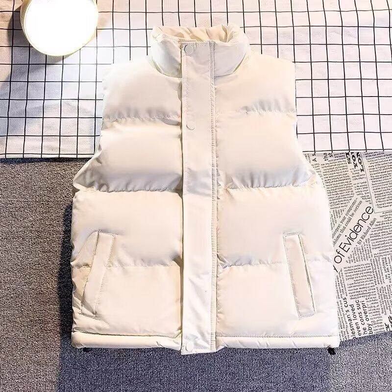 Autumn and winter new style vest jacket trendy stand collar cotton jacket casual thickened warm sleeveless fashionable waistcoat back