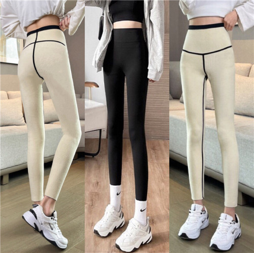 Autumn and winter thickened velvet leggings, lamb velvet shark pants, high-waisted belly-controlling Barbie pants for outer wear