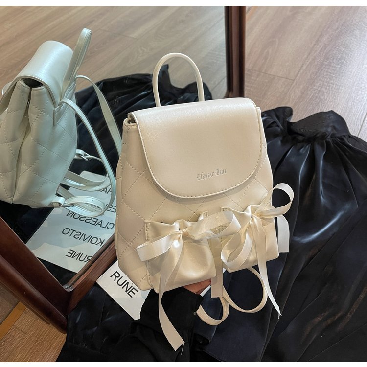Summer new ballet style sports girl backpack large capacity sweet bow shoulder tote bag commuter bag