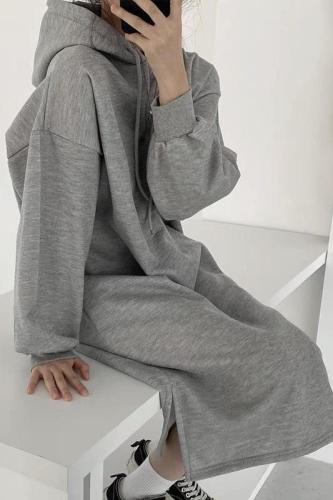 David's suit skirt, women's hooded cardigan coat, high waist skirt, fashionable two-piece set