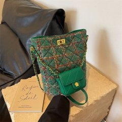 Early autumn new style small fragrance style shoulder bag women's high-quality large-capacity bucket bag versatile commuter crossbody bag