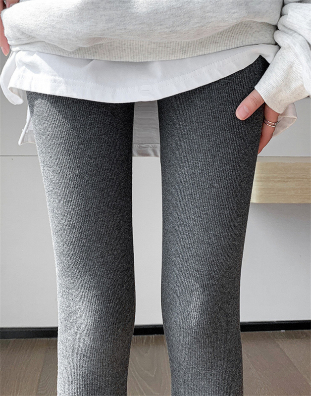Autumn and winter large size threaded leggings plus velvet outer wear slimming high waist extra thick warm cotton pants for women